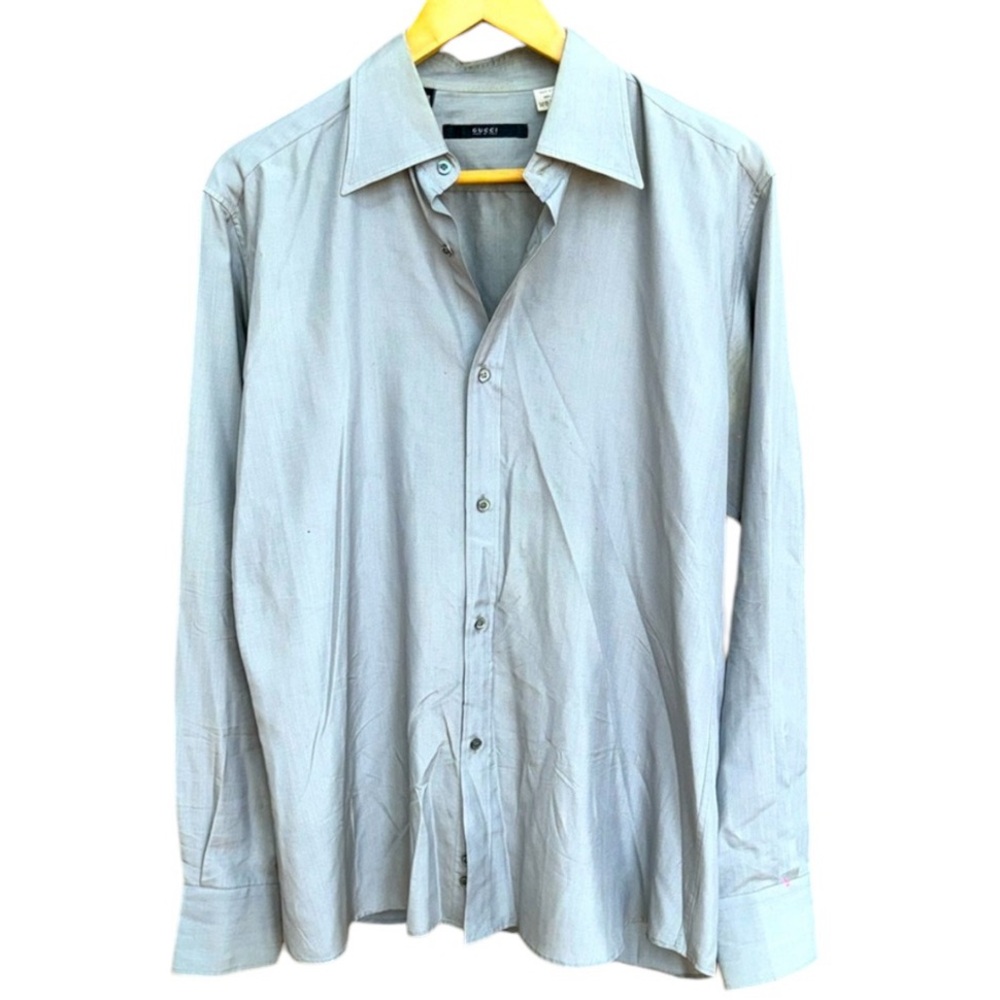 GUCCI silk button-down long-sleeve shirt
